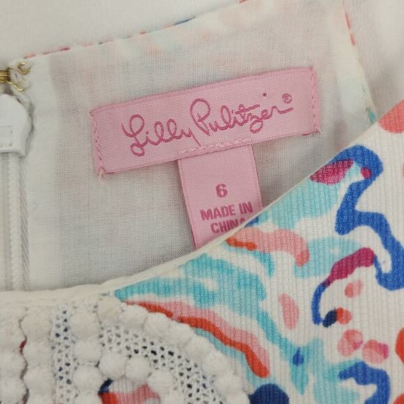 Lilly Pulitzer Annabelle Top Size 6 Shell Me About It Embellished Tropical Beach - Picture 3 of 11